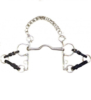 Rein connector ring type leather