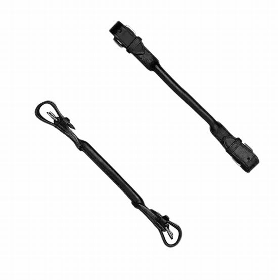 Rein connector rolled leather