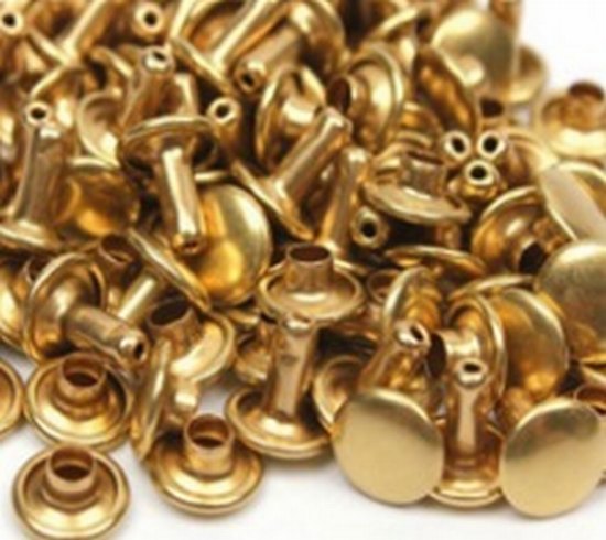 Rivets male female per 10 gold 8mm