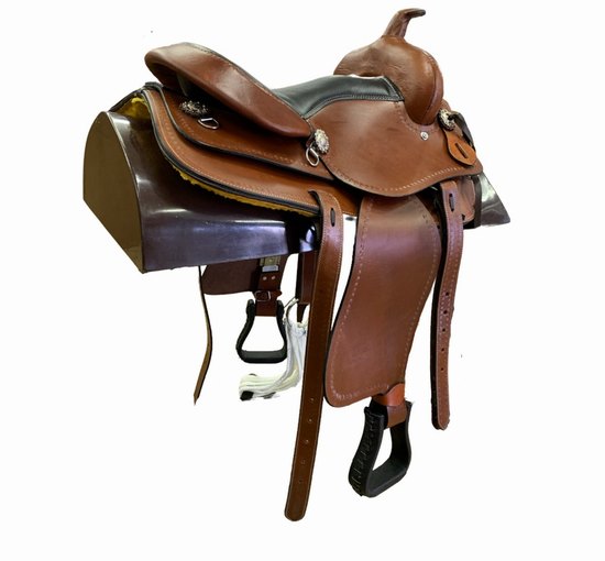 Saddle stockman with horn fitted