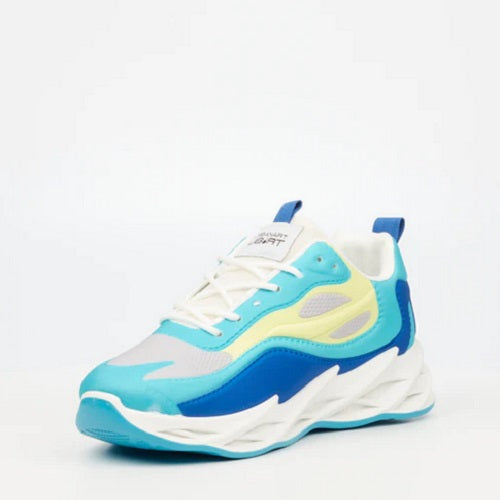Sneaker blue grey white sole urbanart buzz 1 mesh - blue