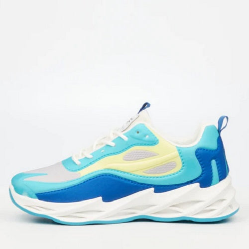 Sneaker blue grey white sole urbanart buzz 1 mesh - blue