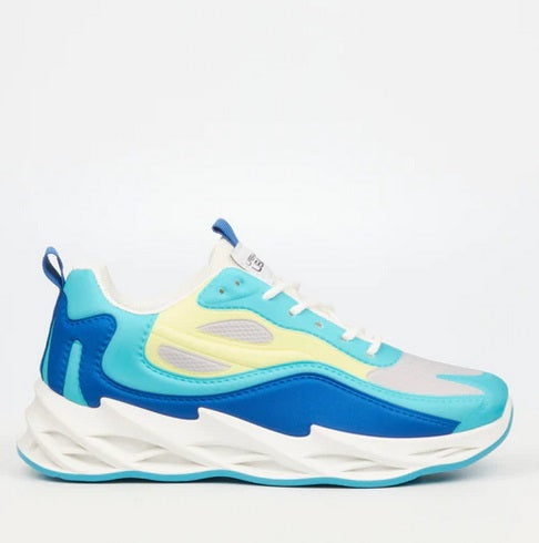 Sneaker blue grey white sole urbanart buzz 1 mesh - blue