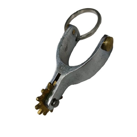 Key ring rodeo spur chrome