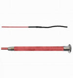 Whip dressage patent leather handle metalic shaft