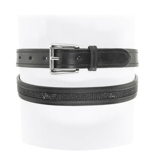 Belt leather bits black