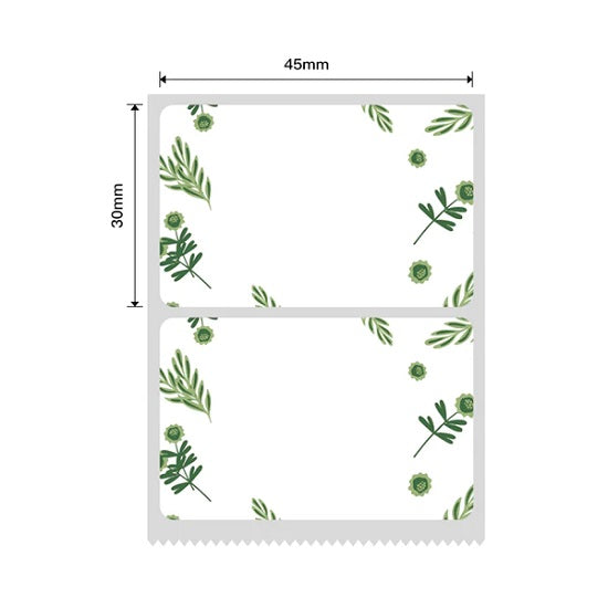 Niimbot - b1 / b21 / b3s - 45*30mm - 230 white thermal labels - plant design nb232