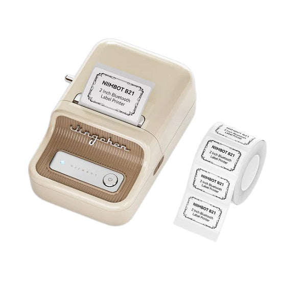 Niimbot - b21 - portable thermal label bluetooth printer including free label (50x30mm - white)