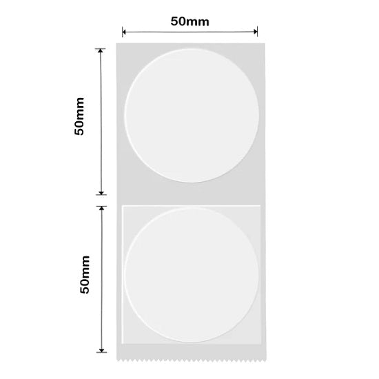 Niimbot - b21 / b3s - tt50*50mm - 150 round thermal labels - transparent nb290