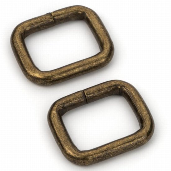 Square Ring 20x20 Ant/Brass