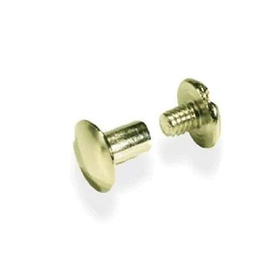 Ivan chicago screws brass plated steel 6mm pkt of 10