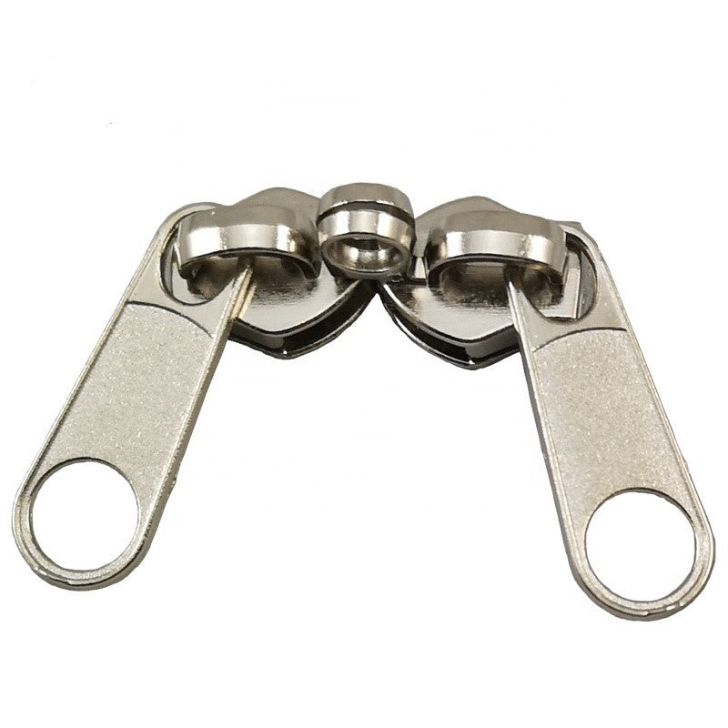 Zip Slider No 10 Silver Double Tab SABS Approved