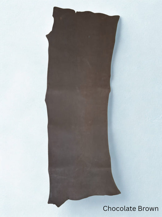 Leather veg tan shoulder through dyed brown colour1.3 to 1.5mm