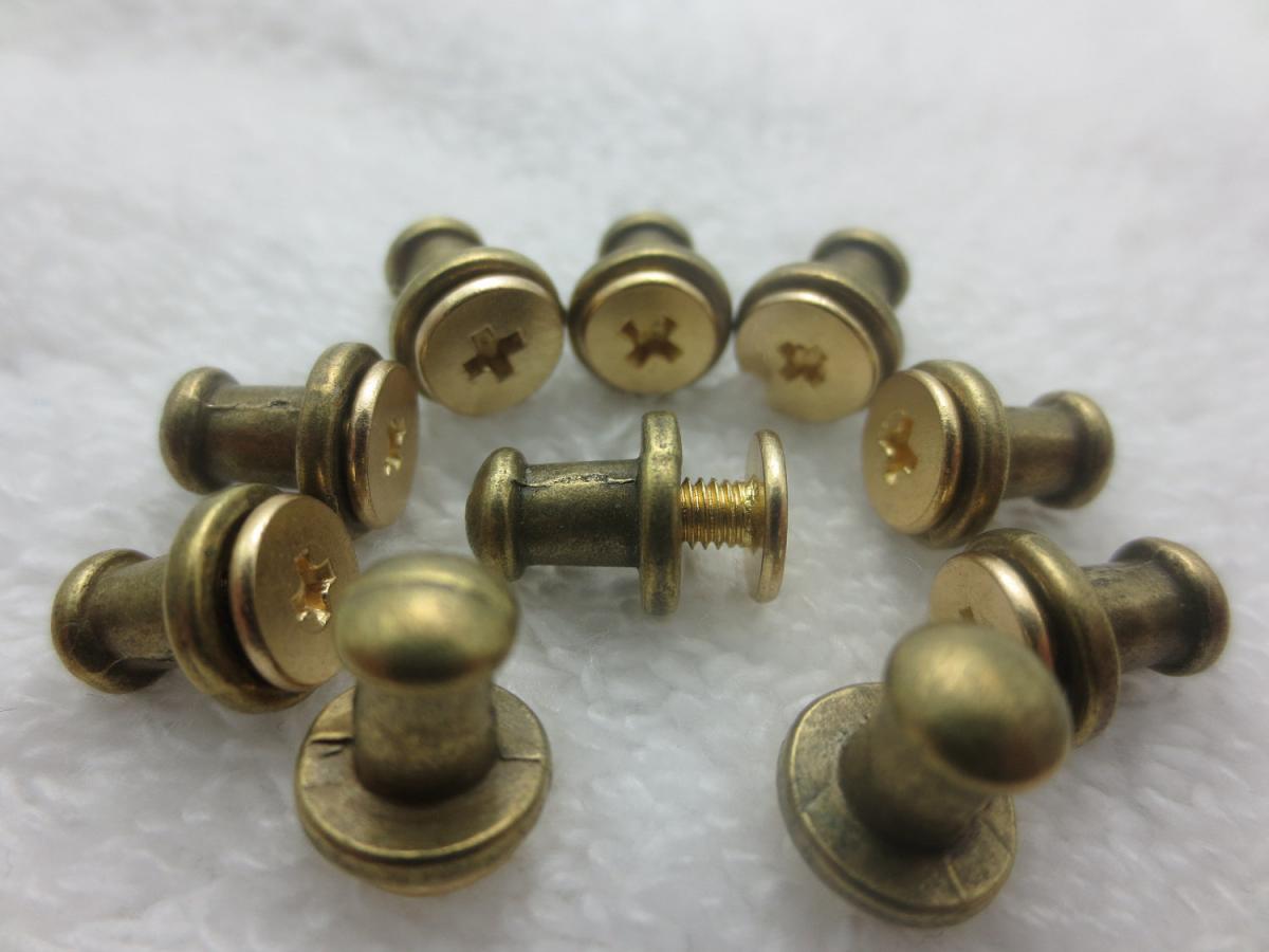 Knob screw extra large ant brass per 10