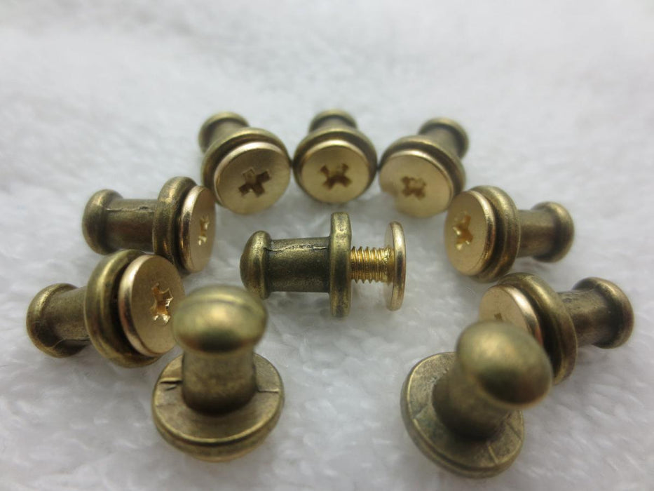 Knob screw extra large ant brass per 10