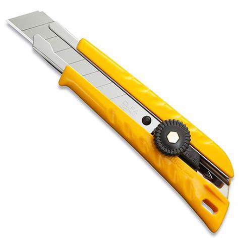 Knife olfa with screw lock