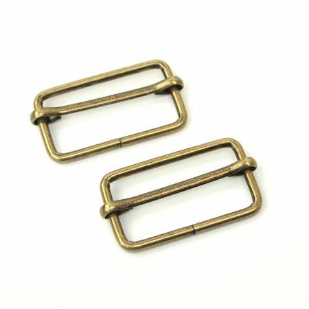 Strap adjuster buckle ant brass 38mm x 20mm x4mm thick