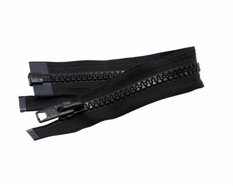 Zip open end 85cm black