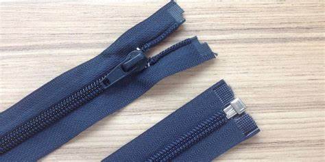 Zip open end 85cm navy blue