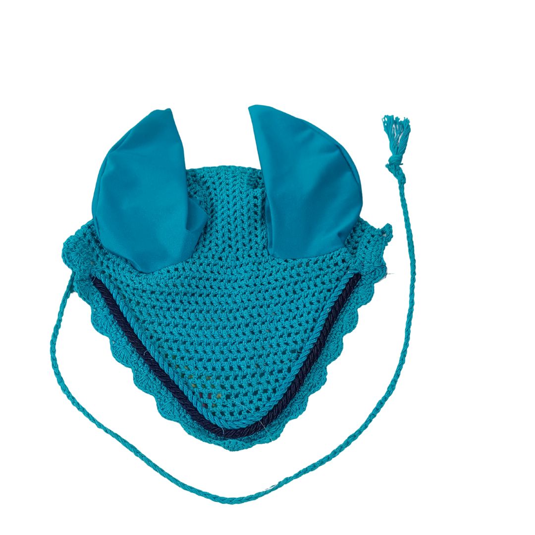 Ear muff  cotton black  with piping lycra ear