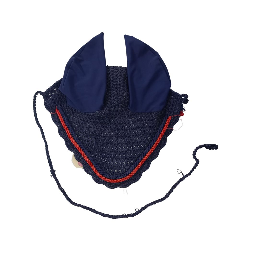 Ear muff  cotton black  with piping lycra ear