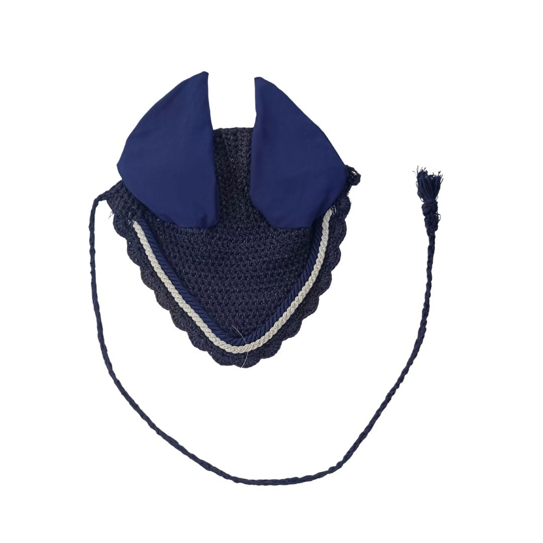 Ear muff  cotton black  with piping lycra ear
