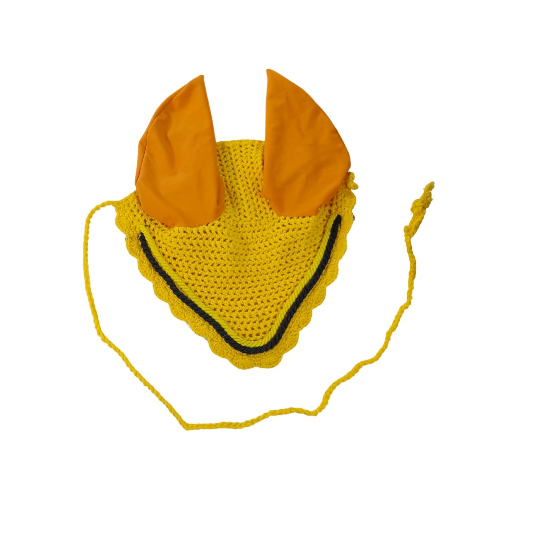 Ear muff  cotton black  with piping lycra ear