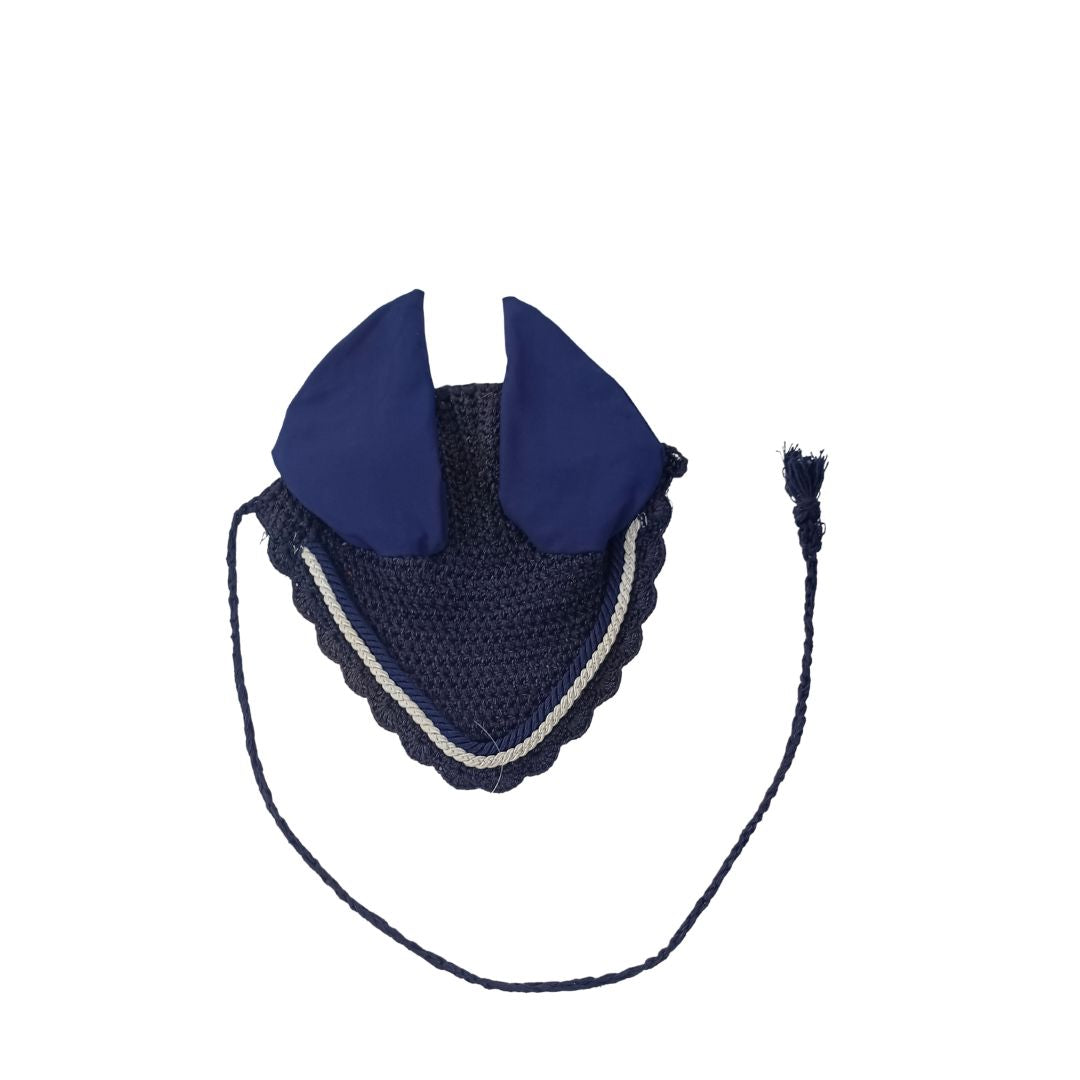 Ear muff  cotton black  with piping lycra ear