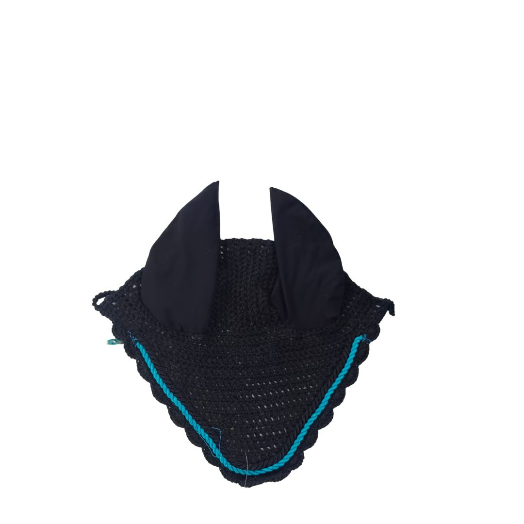 Ear muff  cotton black  with piping lycra ear