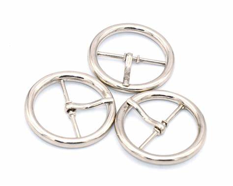 Buckle 45mm round silver