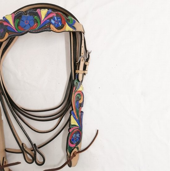 Western bridle and breastplate set kaleidoscope