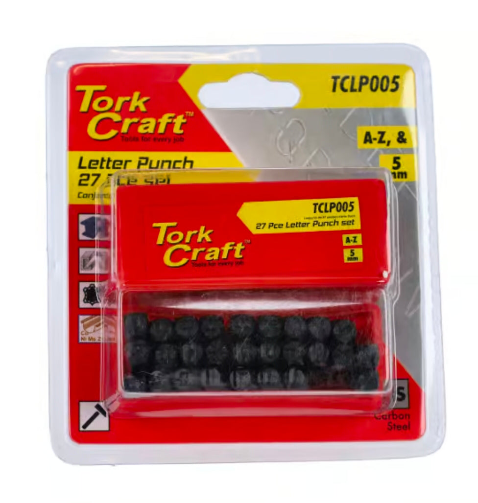 Letter punch set 5mm a to z