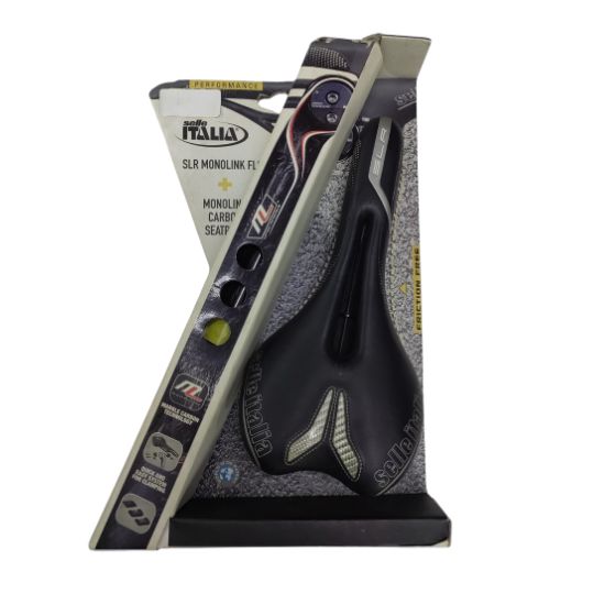 Bike Saddle Monolink Carbon SeatPost Black and Grey