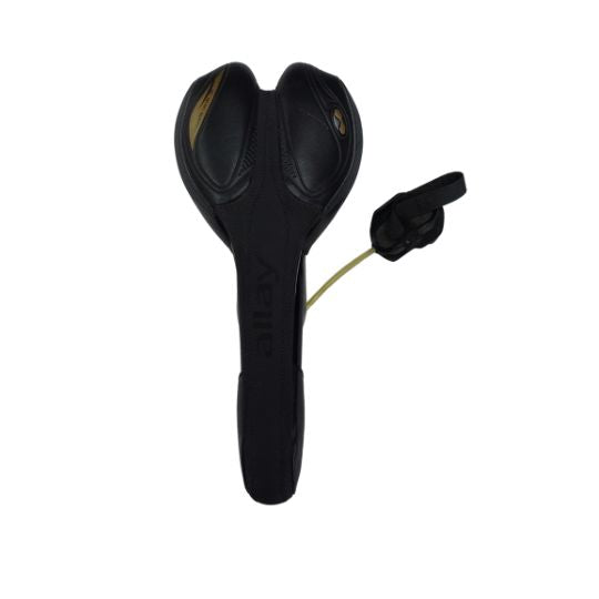 Bike Saddle with Air System Black an Orange