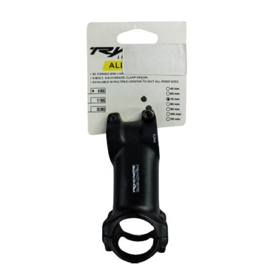 Stem Handlebar 70mm Ext 4 Bolt 6 Degree Black