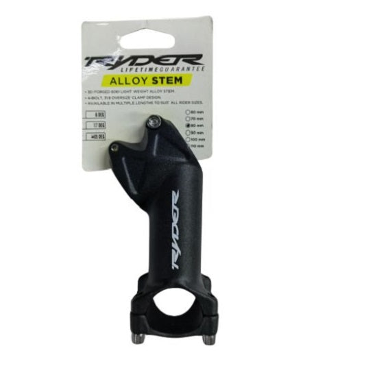 Stem Handlebar 80mm Ext 4 Bolt 35 Degree Black