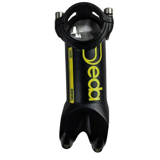 Stem Handlebar 90mm Ext 4 Bolt 82 Degree Black and Yellow