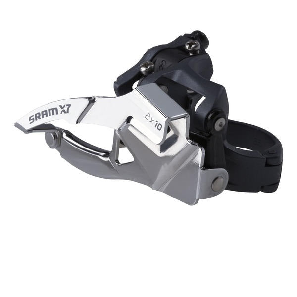 Front Derailleur 2x10 Silver and Black