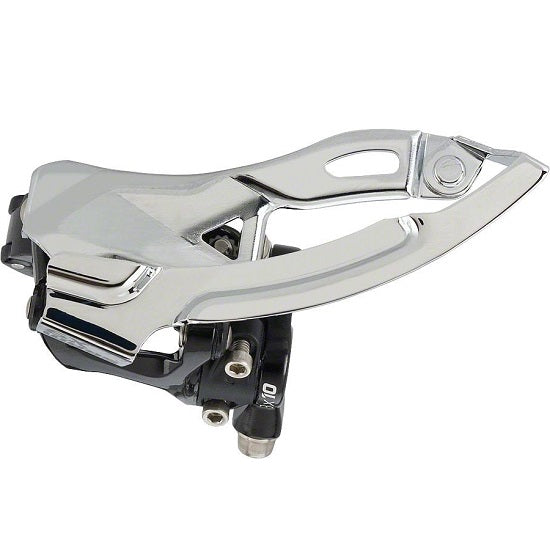 Front Derailleur 3x10 Silver and Black