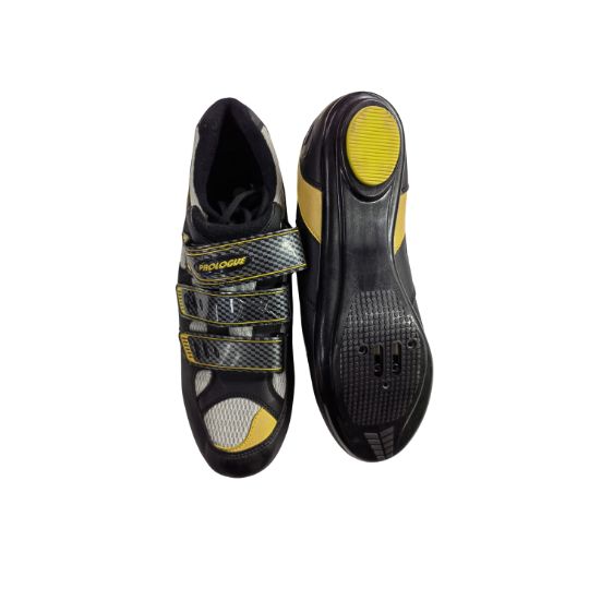 Shoes Cycling UK9 Silver, Black and Orange