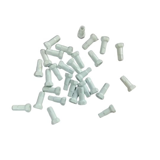 Spoke Nipples White Coloured
