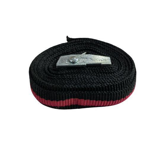 Bike Carrier Strap with Silver Metal Clamp Black and Red