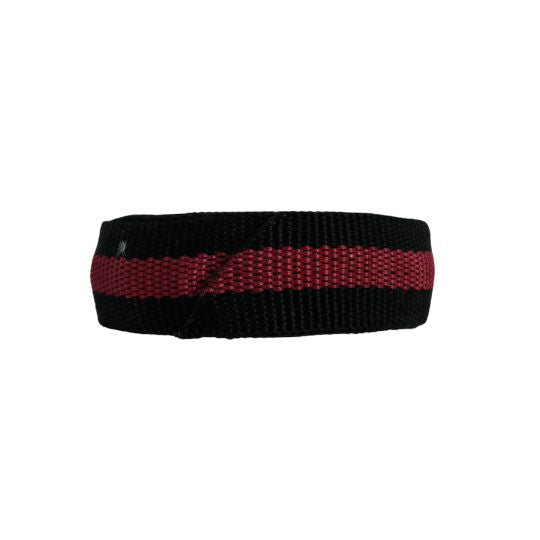 Bike Carrier Strap with Silver Metal Clamp Black and Red