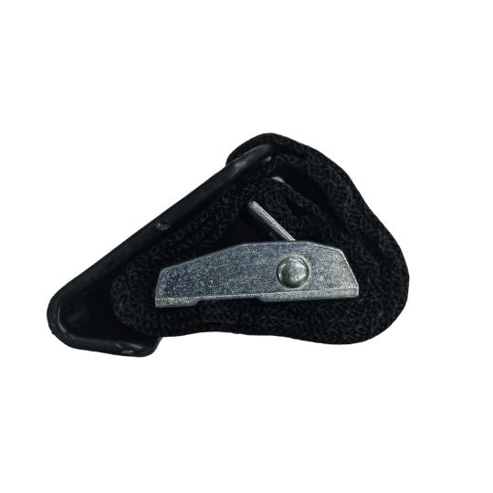 Bike Carrier Strap with Wide Black Hook and Silver Metal Clamp Black