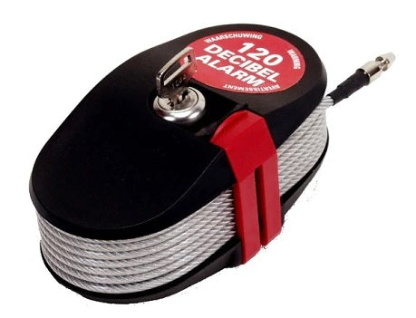Bike Lock with Alarm Black, Red and Silver