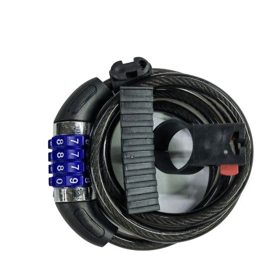 Lock Cable Black, Silver and Blue