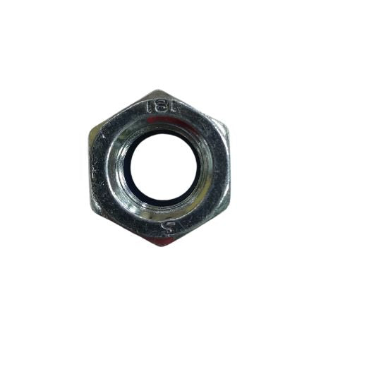 Nut with Stopper 25mm Silver