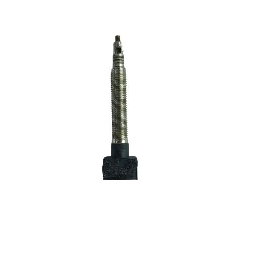 Tubeless Square Tyre Valve 50mm Black and Silver
