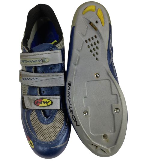 Shoes Cycling Euro 46 Silver and Blue