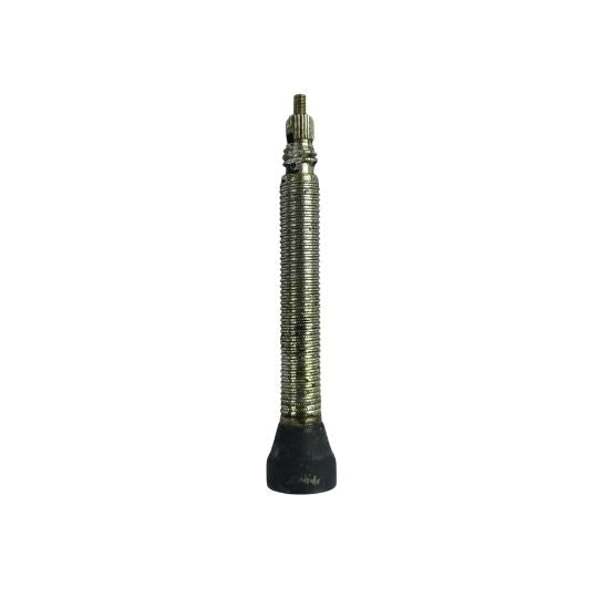 Tubeless Round Tyre Valve 50mm Black and Silver